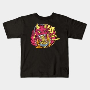 Ramen Oni Demon Kids T-Shirt